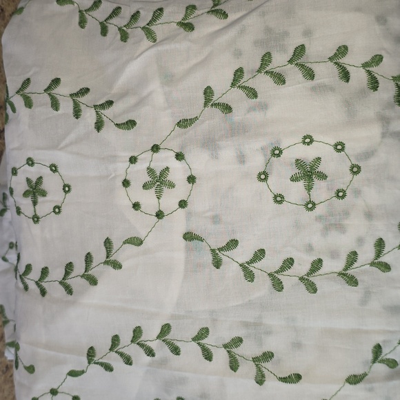 A New Day Women's White & Green Embroidery Maxi Sleeveless Dress Size XL NWT - Picture 4 of 7